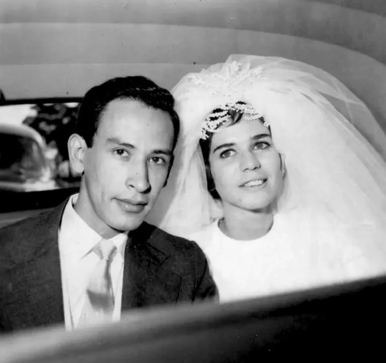 Manuel en el día de su boda con la dama brasileña Lúcia Velloso da Silveira, el 5 de enero de 1963