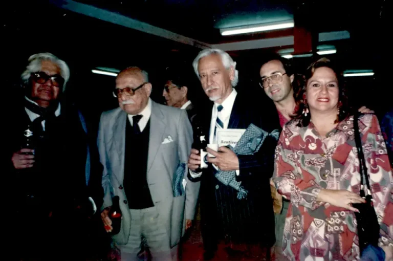 Con Oswaldo Reynoso, Estuardo Núñez y Heriberto Tejo y esposa