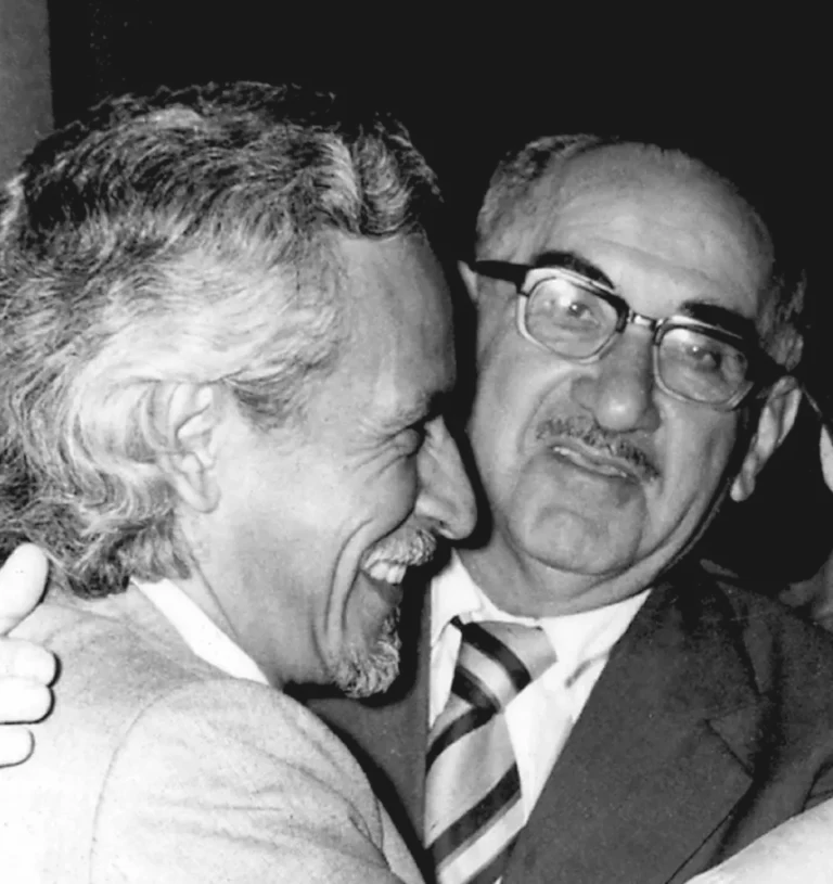 Manuel Pantigoso con Alberto Tauro del Pino, 1987