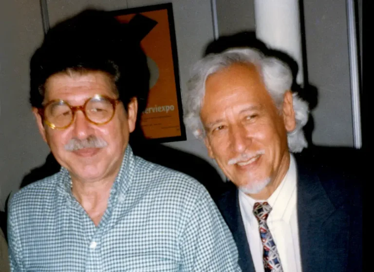 Manuel Pantigoso con Alfredo Bryce Echenique, 2006